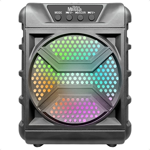 Caixa de som 5W Alto Falante 6.5 Polegada Portátil Led AM/FM