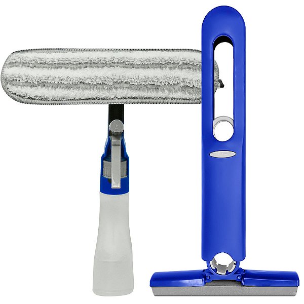 Rodinho Pulverizador Recipiente 250ml E Mini Mop Dobrável
