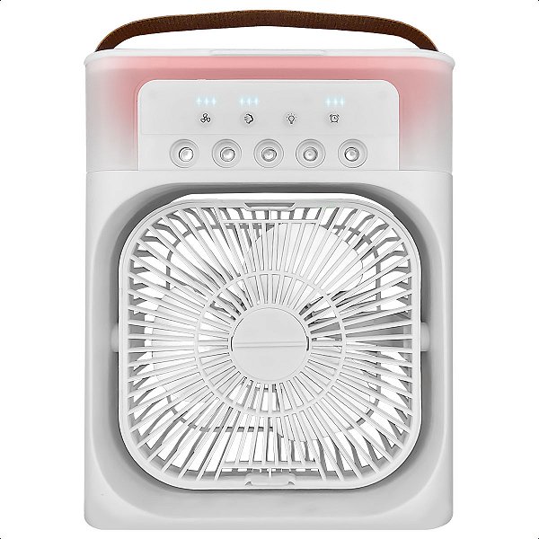 Ventilador Climatizador Portátil Bivolt Umidificador Luz Led