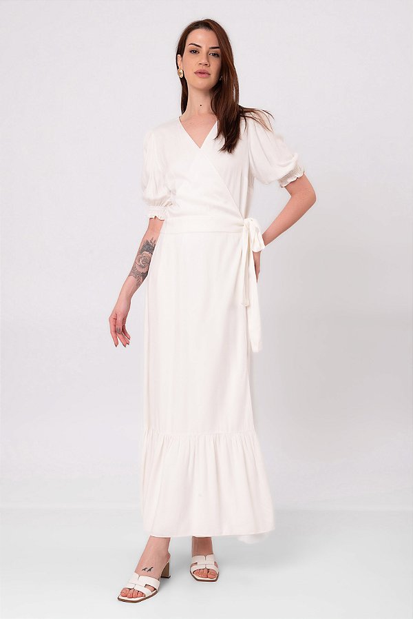 VESTIDO LONGO OFF WHITE MICA