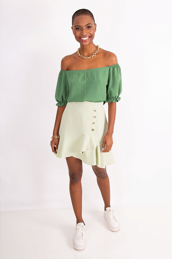 Saia Olívia - Celadon
