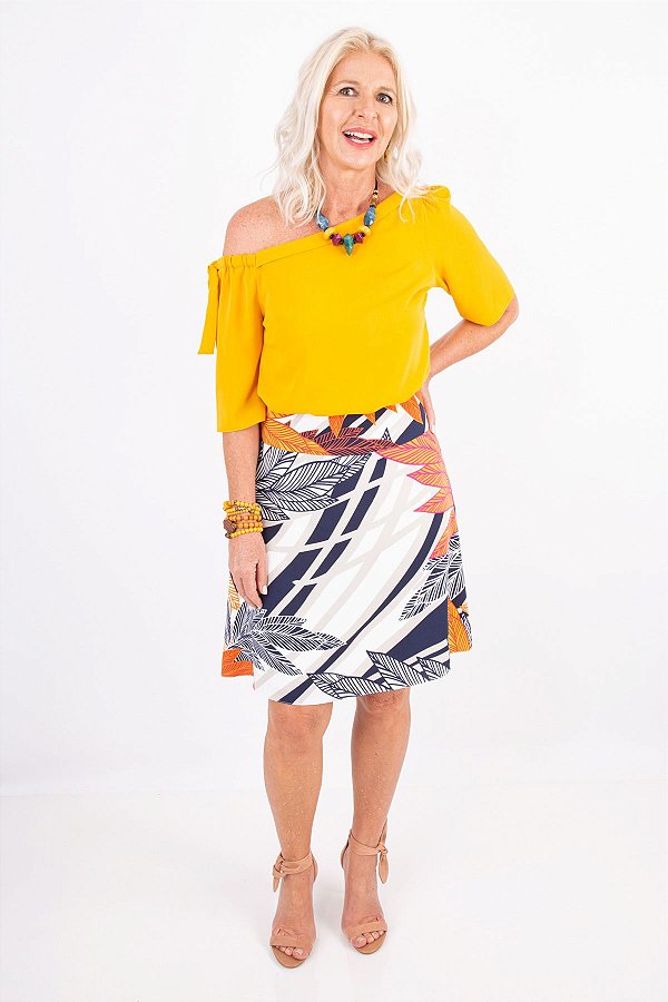 SAIA CREPE FOLHAGENS DAMASCO