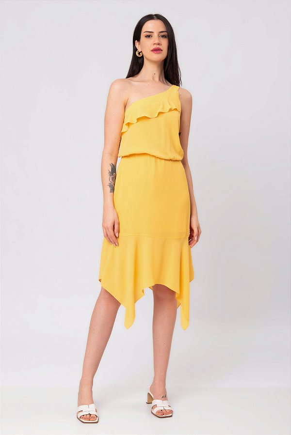 VESTIDO MIDI ALANA AMARELO