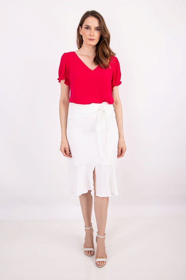 SAIA MIDI HELLEN OFF WHITE