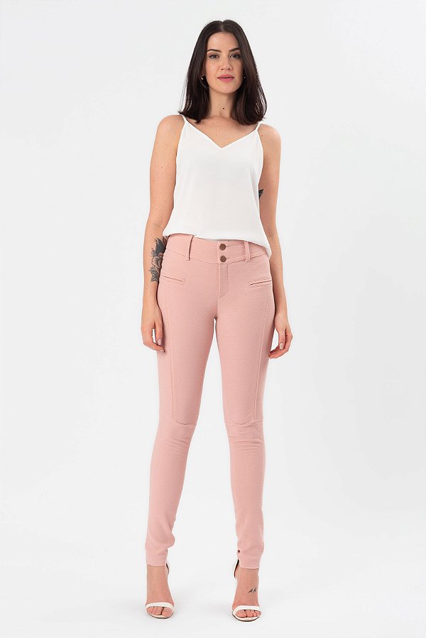 Calça Skinny Laiane Crepe Nude