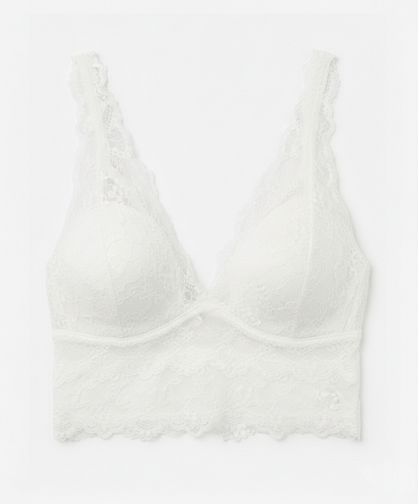 TOP CROPPED RENDA LACE OFF WHITE