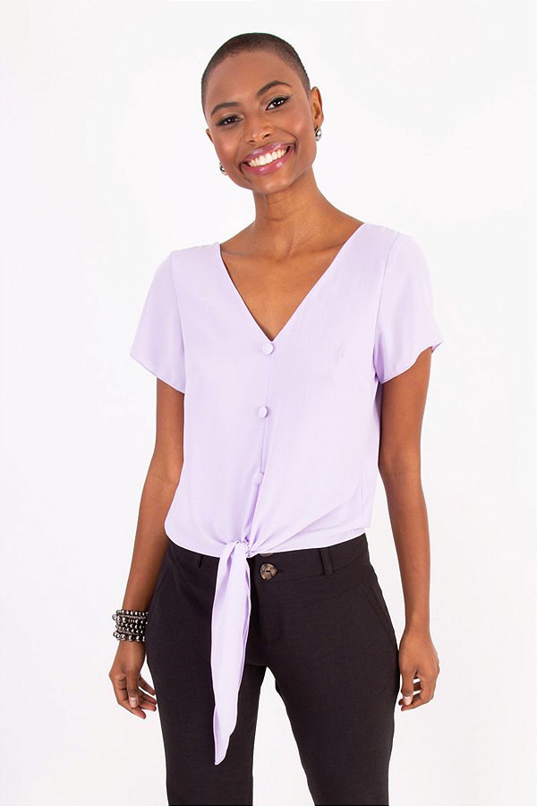 BLUSA NINA PETIT CREPE LAVANDA
