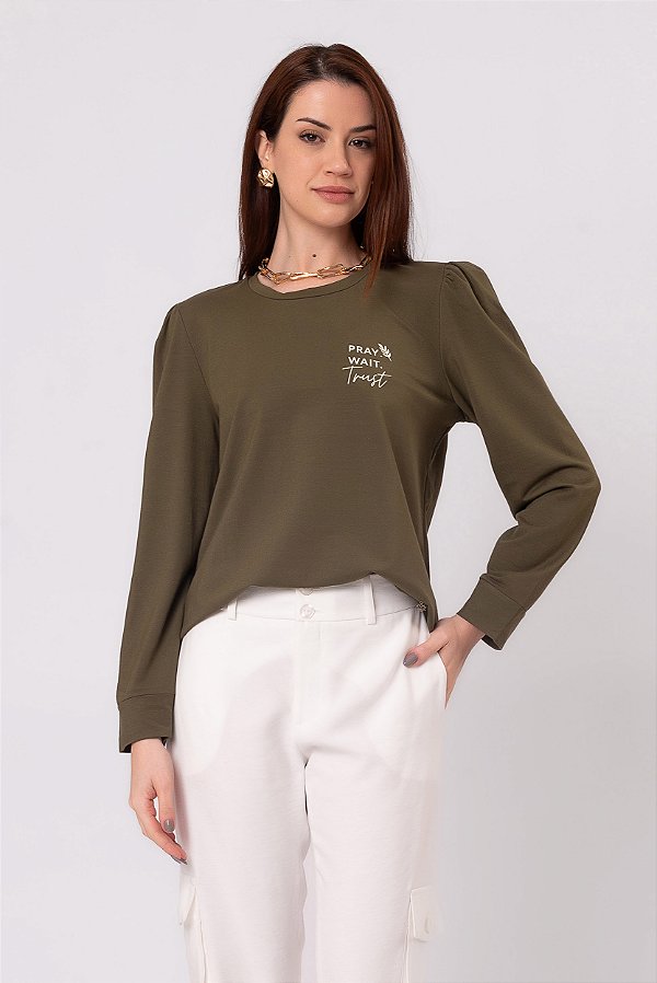 BLUSA MOLETOM TRUST MILITAR
