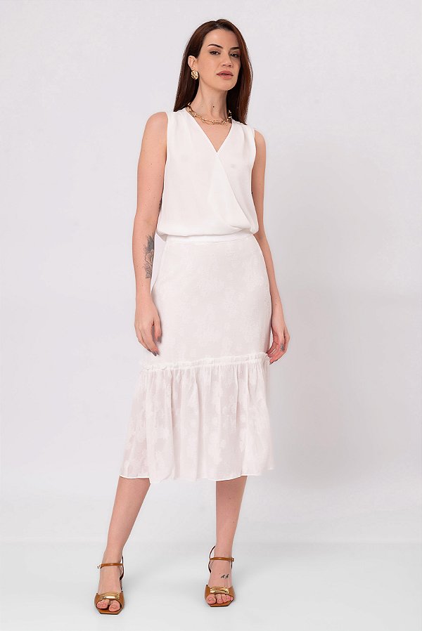 SAIA MIDI MEG OFF WHITE