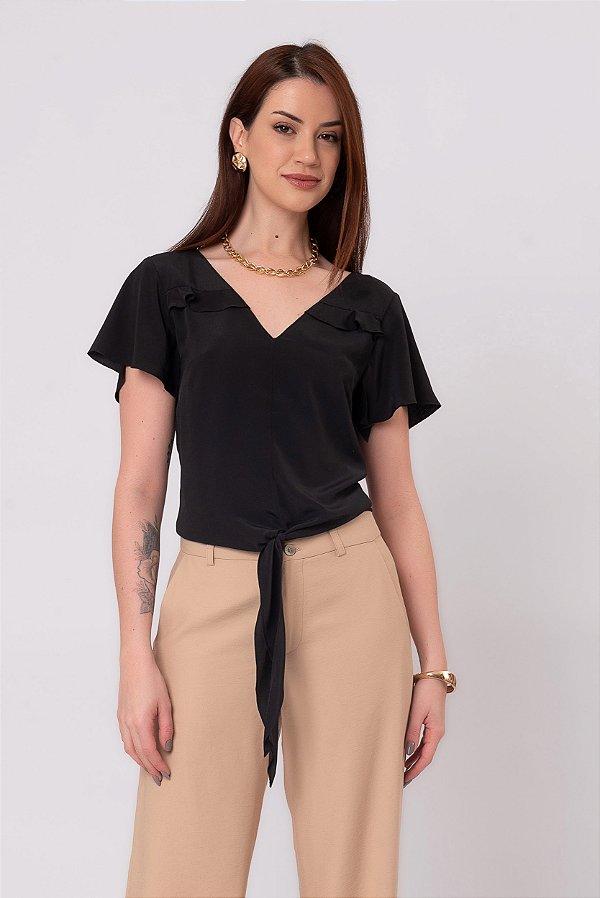 BLUSA CREPE BARBARA PRETO