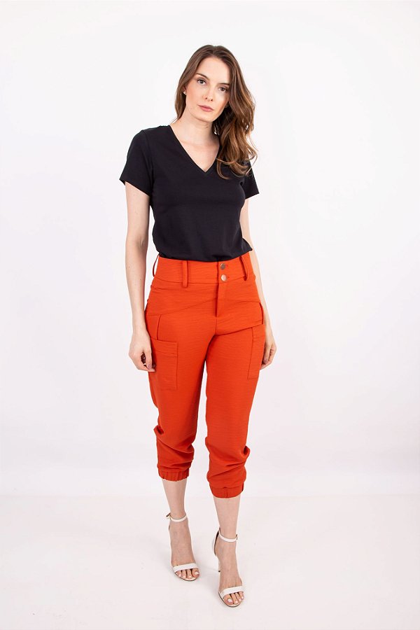 CALÇA JOGGER CLAUDIA TERRACOTA