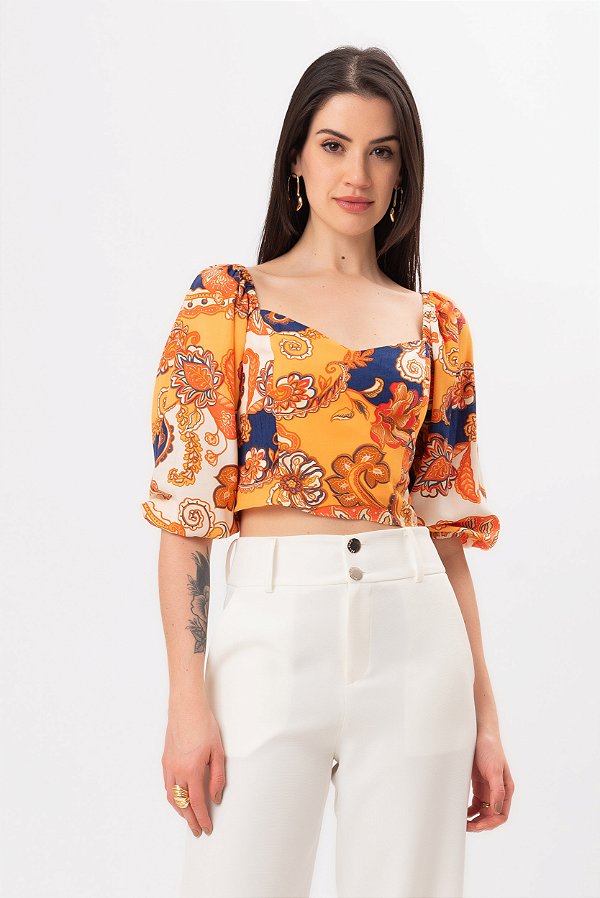 BLUSA FEMININA ESTAMPADA DAFNE