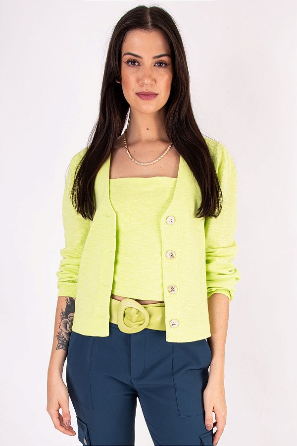 CARDIGAN LUANE VERDE LIMA