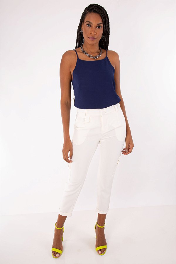 CALÇA RETA MARA OFF WHITE