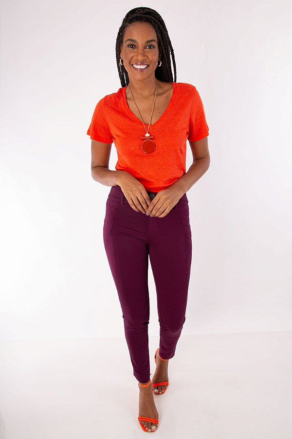 CALÇA MAITE MONTARIA DARK VIOLET