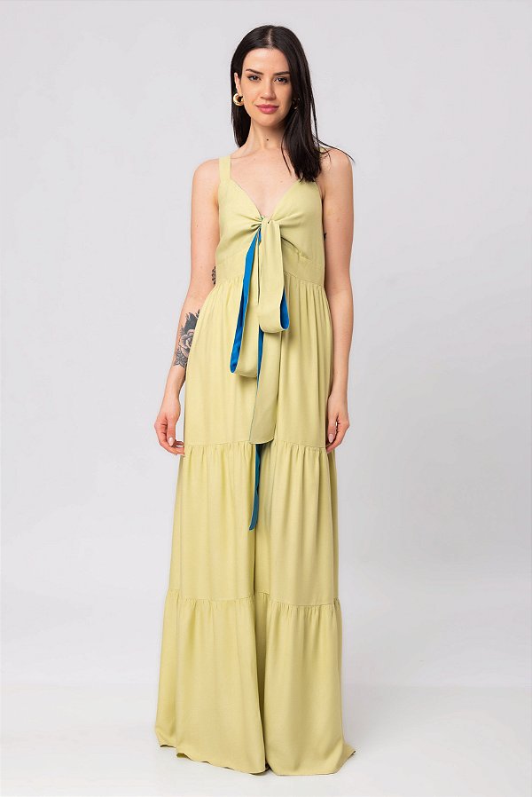 VESTIDO DUAS CORES VERDE