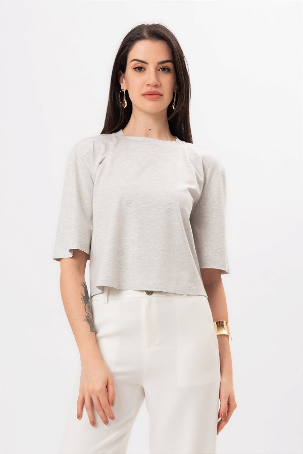 CAMISETA T-SHIRT RENATA CREPE POWER