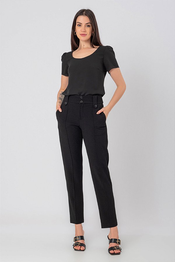 BLUSA CREPE MEGAN - PRETO
