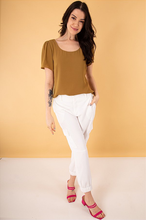 BLUSA CREPE MEGAN - GOLD