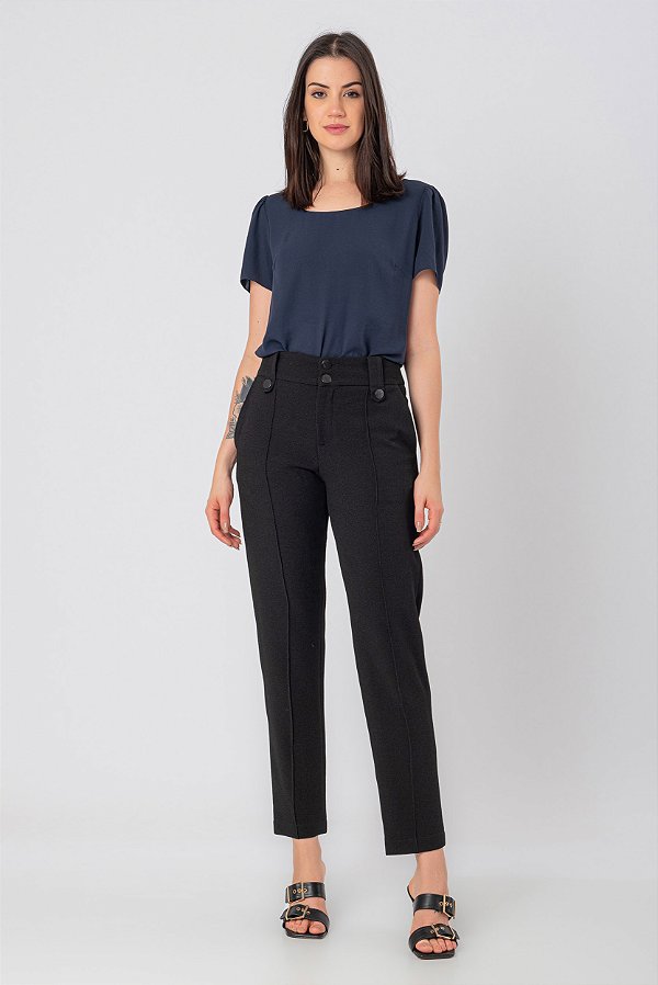 BLUSA CREPE MEGAN - MARINHO