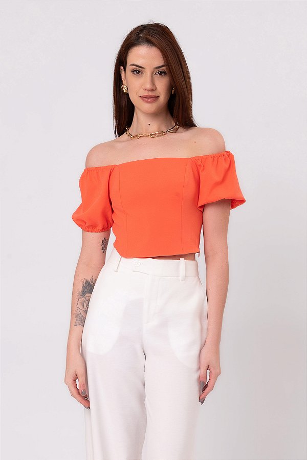 BLUSA CREPE MARIE CORAL