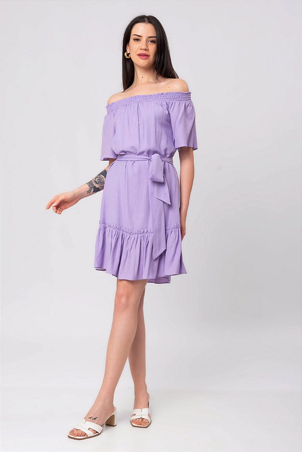 VESTIDO MALU DIGITAL LAVANDER