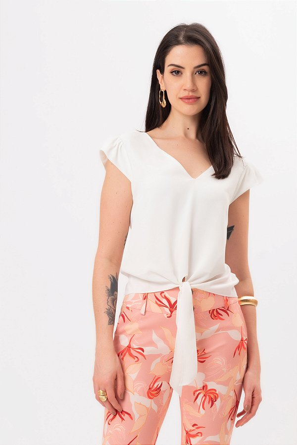 BLUSA LAÇO HELOÍSA OFF WHITE