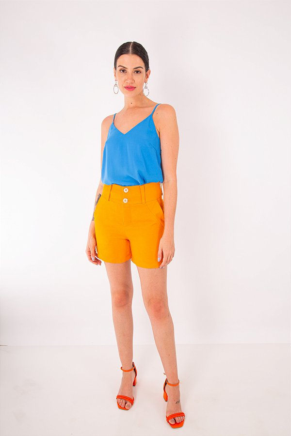 SHORT LINHO BÁRBARA LARANJA