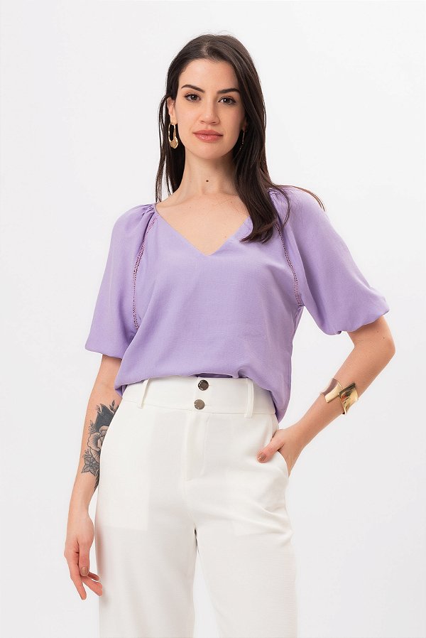 BLUSA DEC.V MALU DIGITAL LAVANDER