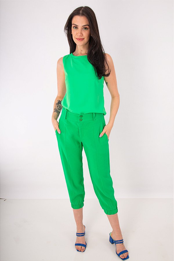 CALÇA CROPPED MARY VERDE
