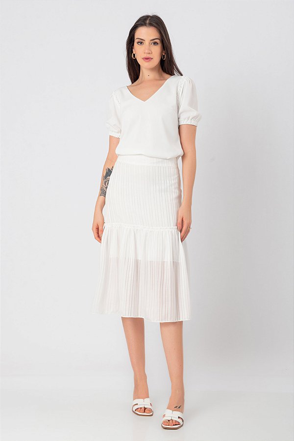 SAIA MIDI MAEDA OFF WHITE