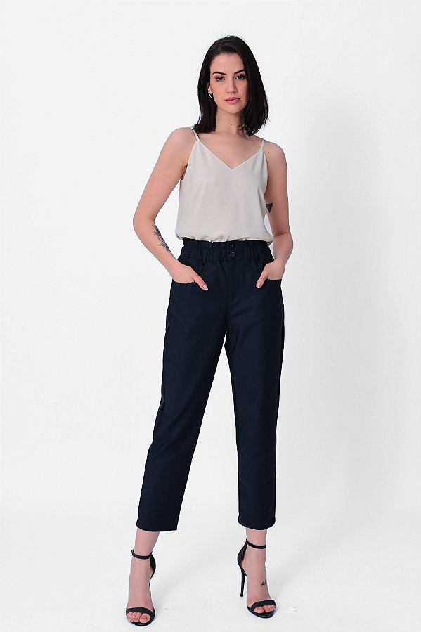 CALÇA EMMA SARJA - MARINHO
