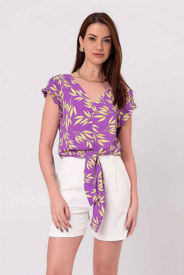 BLUSA CREPE BARCELONA DIGITAL LAVANDER