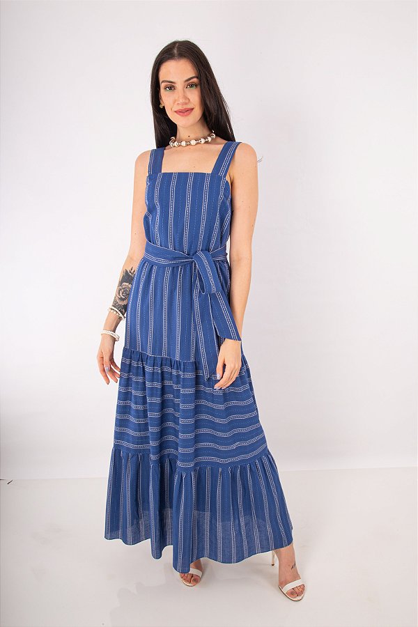 VESTIDO LONGO FLAVIA DENIM