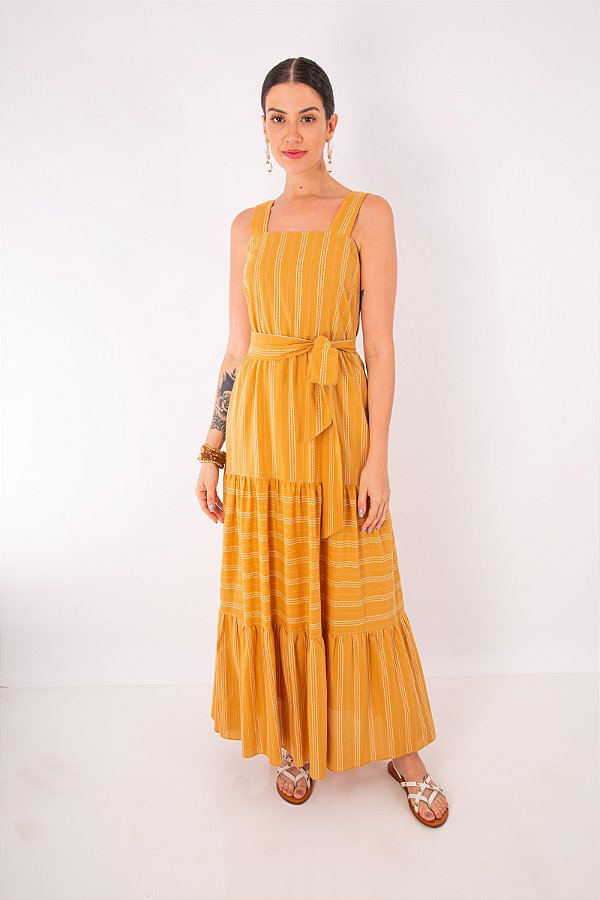 VESTIDO LONGO FLAVIA PALHA