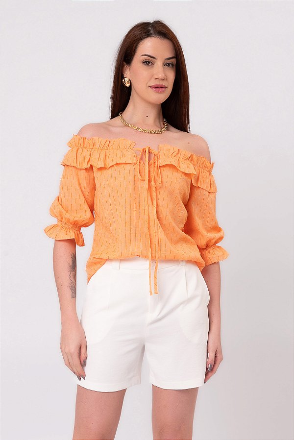BLUSA CREPE NANCY LARANJA