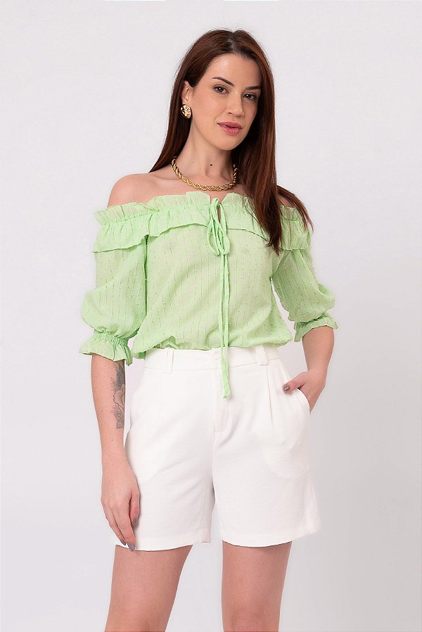 BLUSA CREPE NANCY GREEN FRESH
