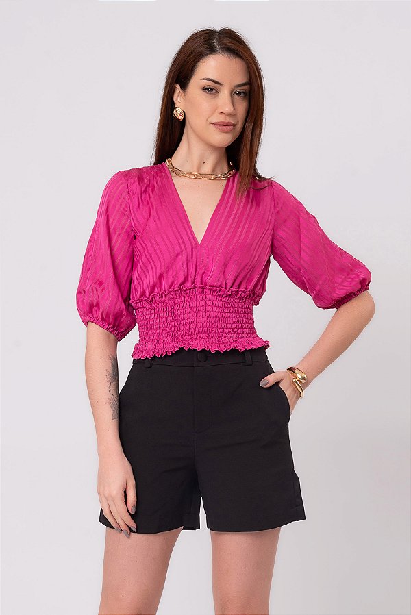 BLUSA LASTEX PINK MAEDA