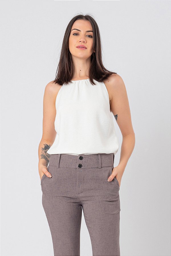 REGATA FEMININA OFF WHITE CLAUDIA