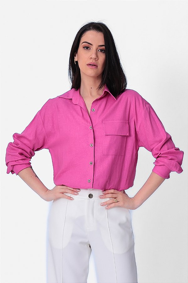 CAMISA FEMININA LAURA PINK