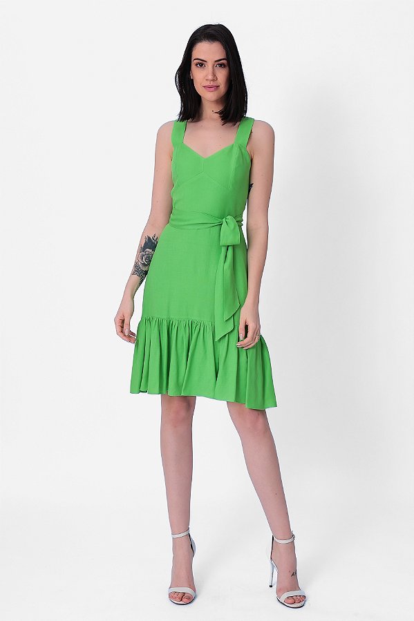 VESTIDO VISCOSE LIME FRESH TABATA