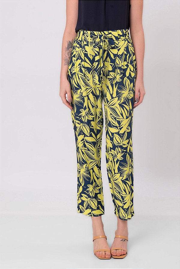 CALÇA VISCOSE ESTAMPADA PENÉLOPE