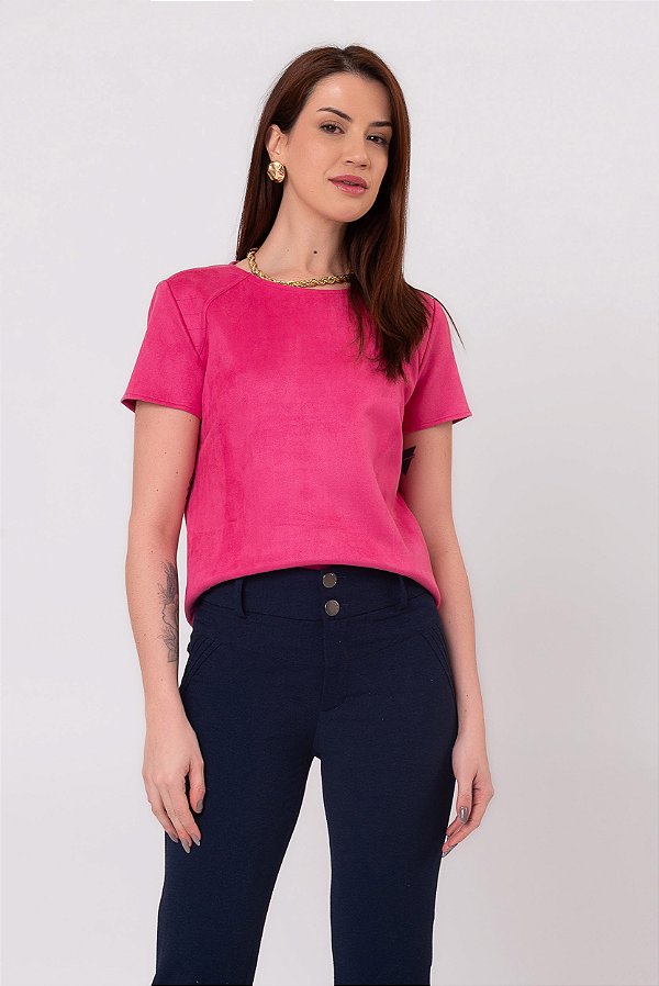 BLUSA SUEDE ROSA LARISSA