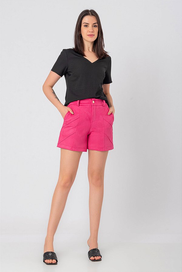 SHORT SUEDE ROSA LARISSA