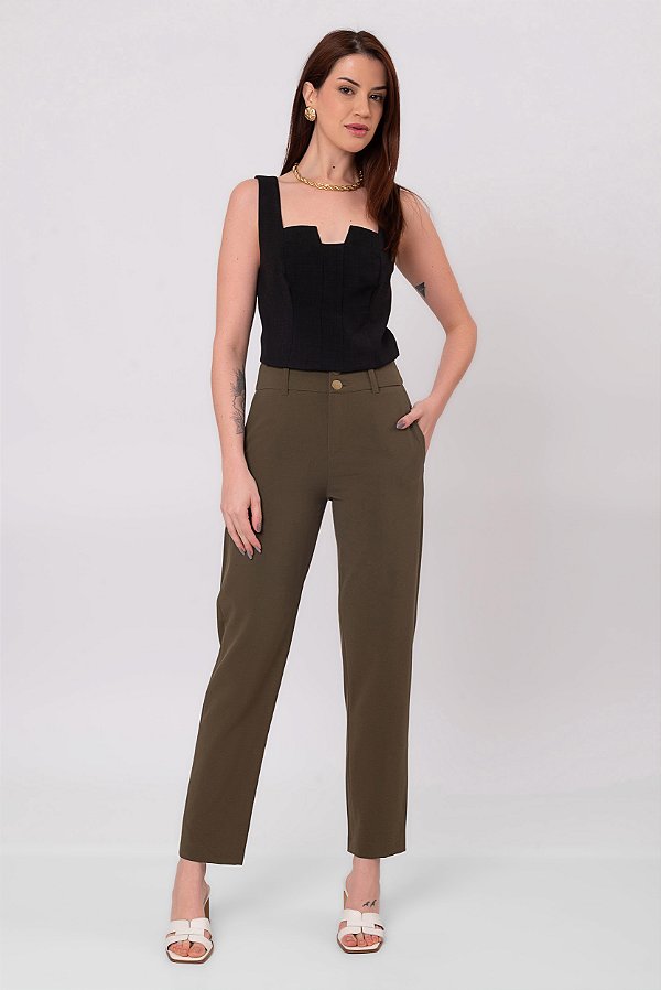 CALÇA CLASSIC ALFAIATARIA VERDE MILITAR