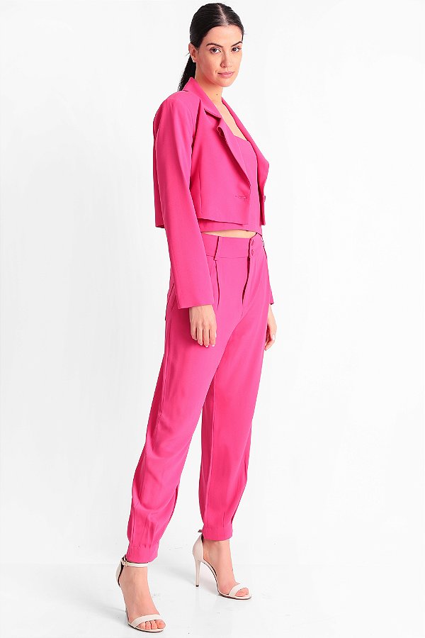 CALÇA CREPE ROSA LARA