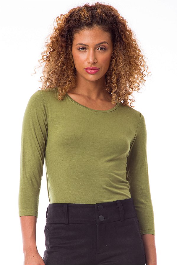 BLUSA MANGA 3/4 VERDE SOFIA ESSENTIAL