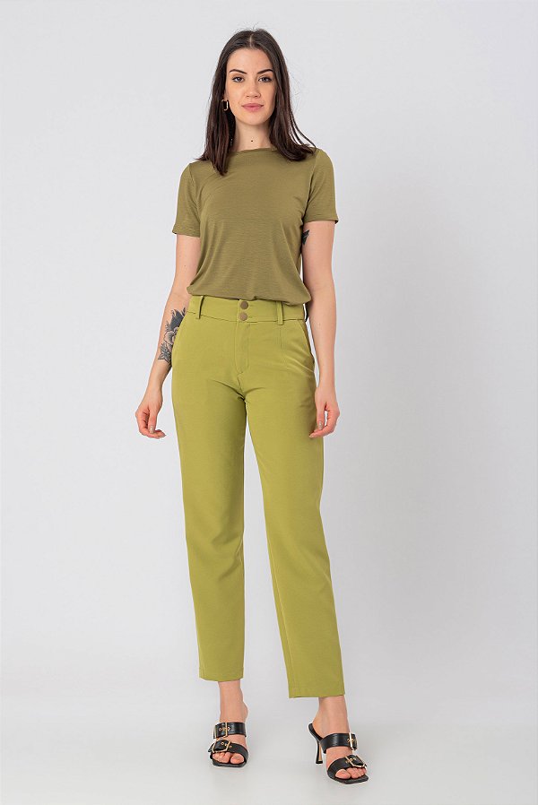 CALÇA CREPE VERDE LAUREN