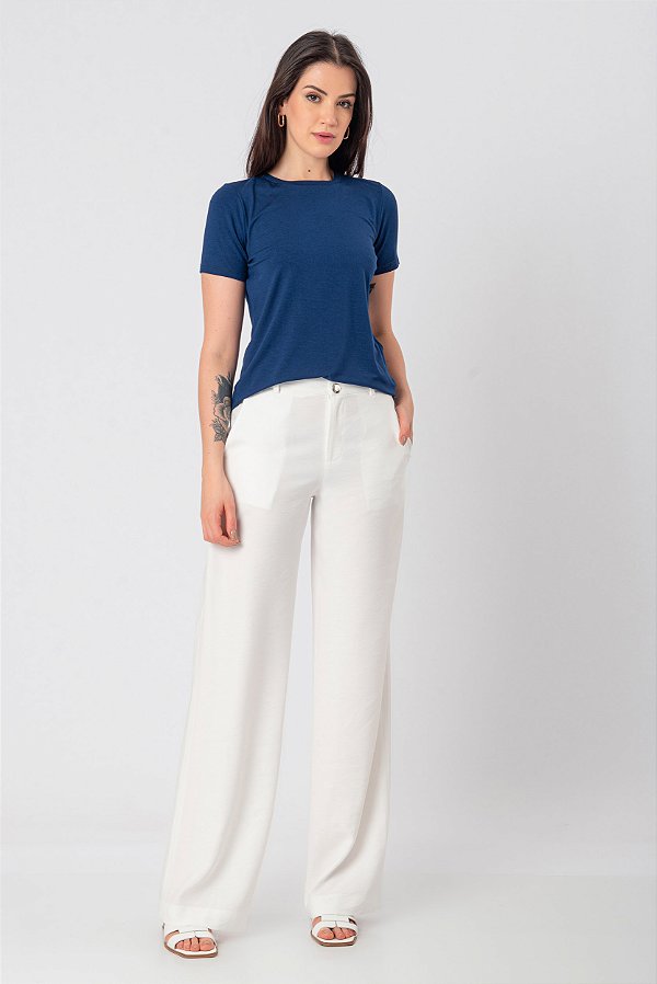 T-SHIRT MANGA CURTA SOFIA ESSENTIAL AZUL