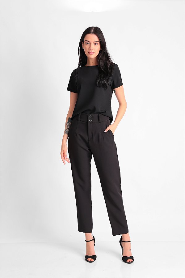 BLUSA CREPE PRETO EDUARDA